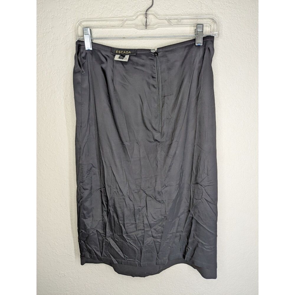 ESCADA Black New Wool Pencil Skirt Sz US 8/10 EU 40 Classic Simple Office Modern - Picture 2 of 5